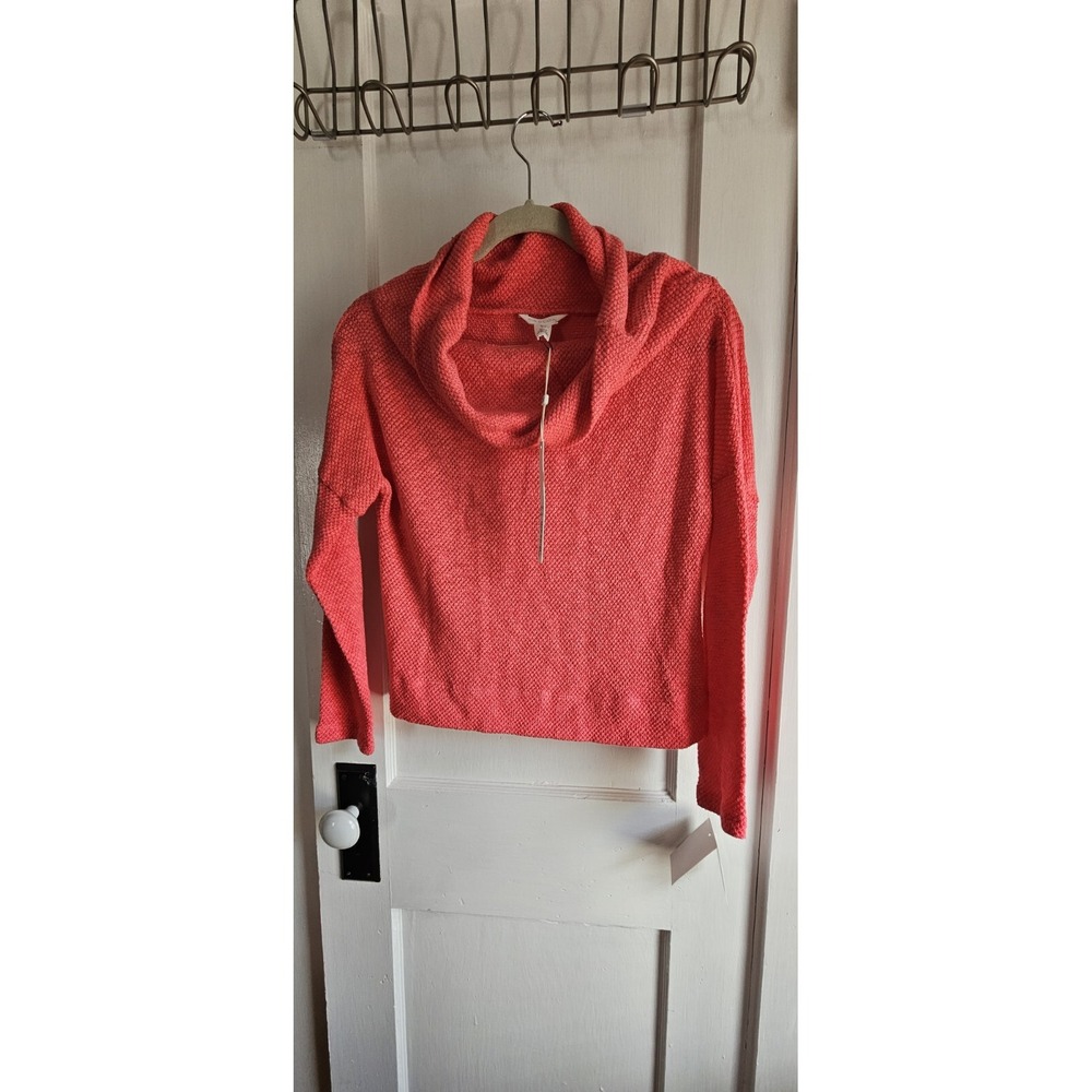Women's Caslon 3 in‎ 1 Convertible Neck Sweater petite XXS NWT Pink Ribbon